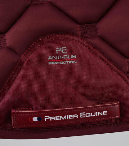 Premier Equine Saltare Close Contact GP/Jump Square Saddle Pad in Wine Color