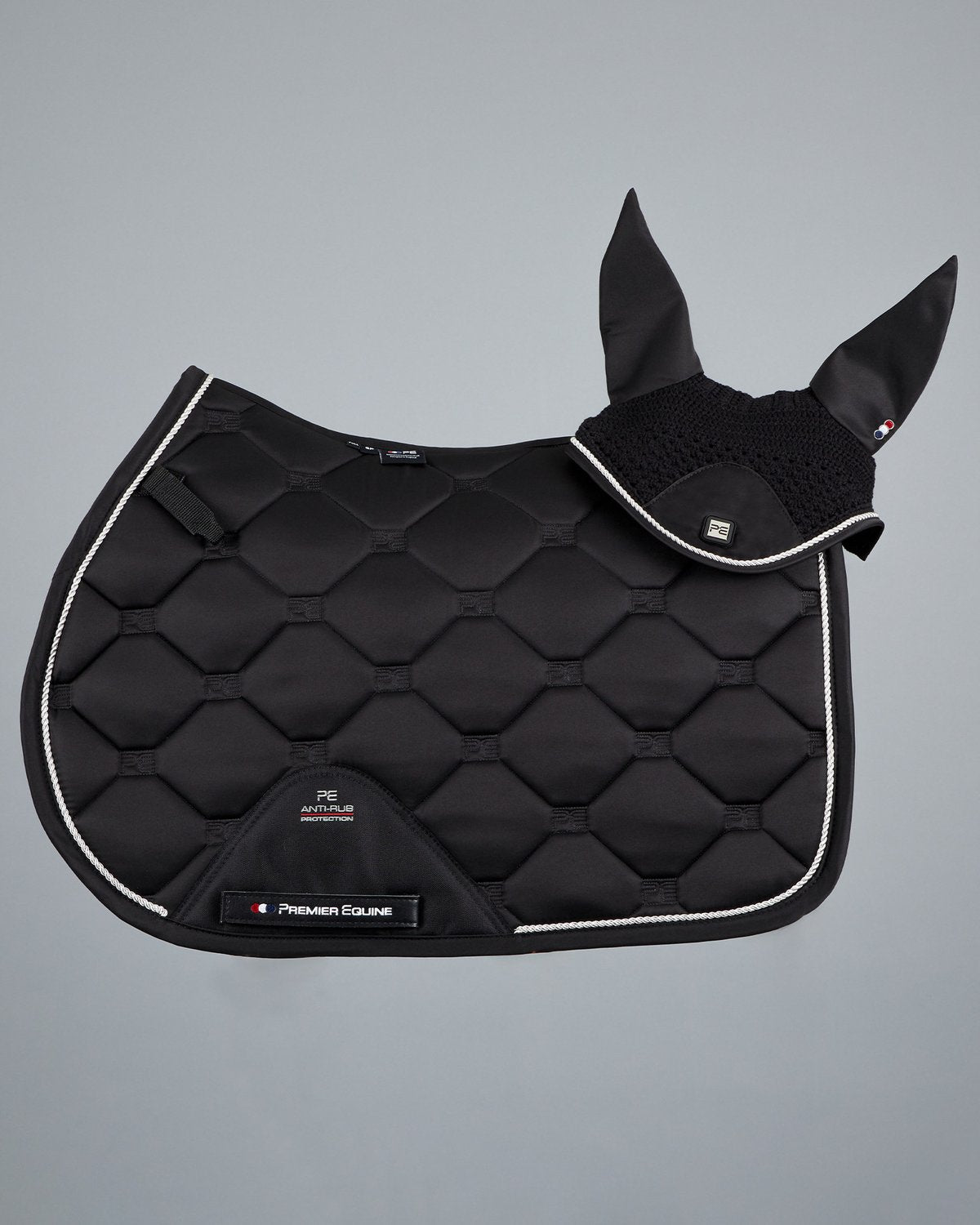 Premier Equine Saltare Black Jump Square Saddle Pad - Luxurious Equestrian Equipment