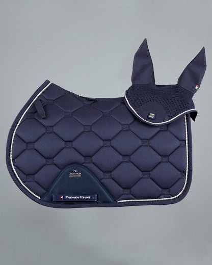 PREMIER EQUINE SALTARE GP/Jump Saddle Pad Navy - Close Contact, Quilted, Equestrian Gear | Equiflair