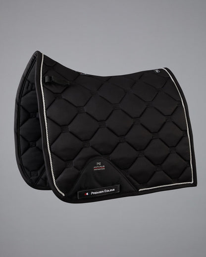 Premier Equine Saltare Black Dressage Saddle Pad - Close Contact, Diamond Quilted