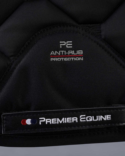 Premier Equine Saltare Black Dressage Saddle Pad - Close Contact, Anti-Rub Protection