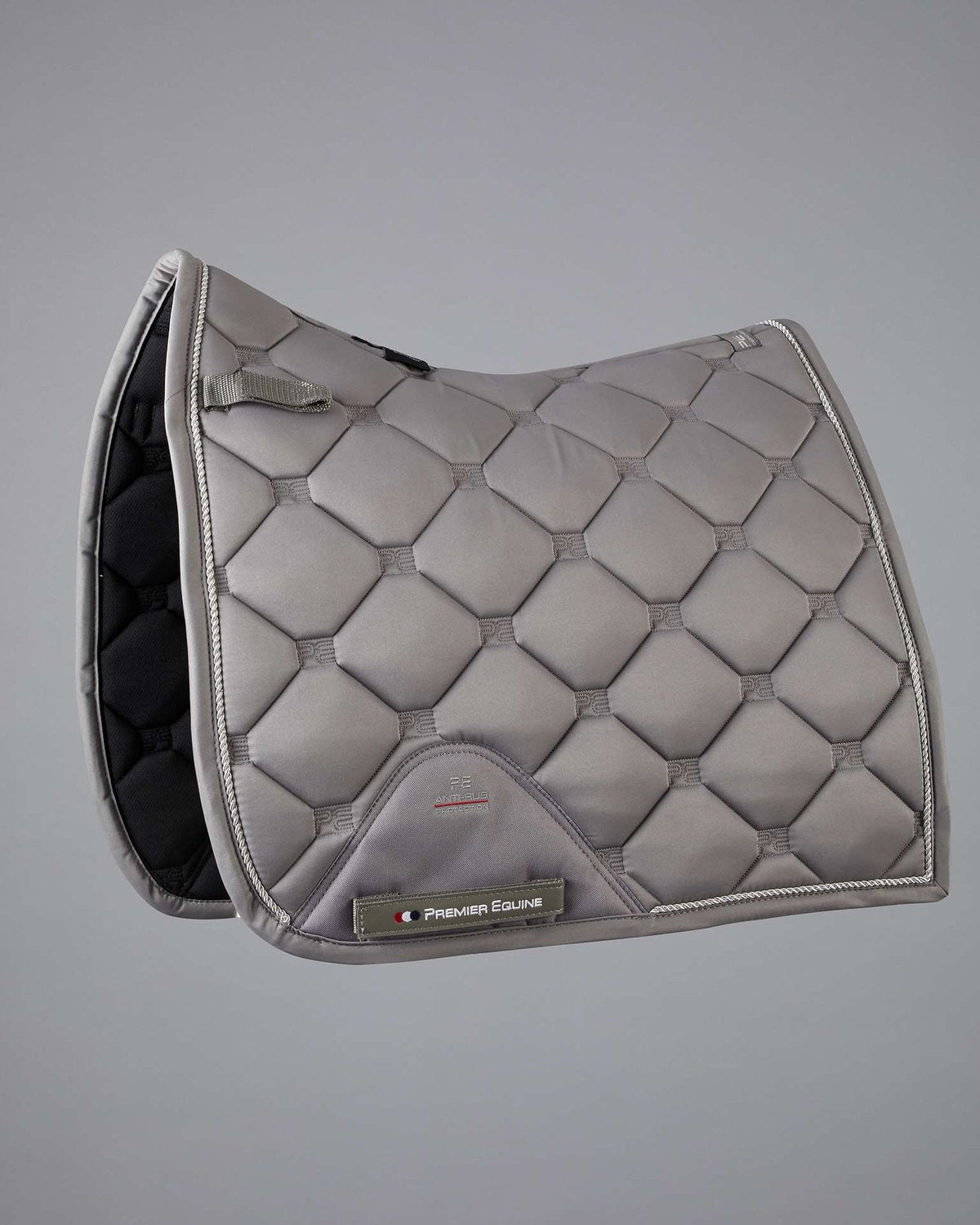PREMIER EQUINE Saltaire Dressage Saddle Pad - Grey - Diamond Quilted Close Contact Premium Equestrian