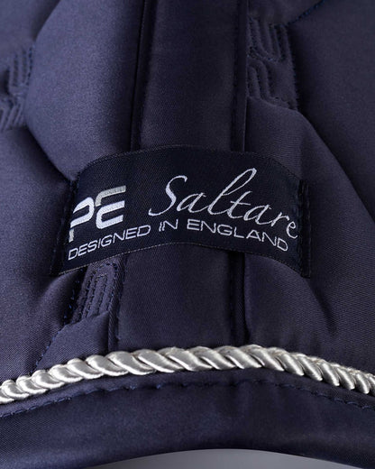 Premier Equine Saltare dressage saddle pad in navy blue. Equiflair. Close contact saddle pad. 