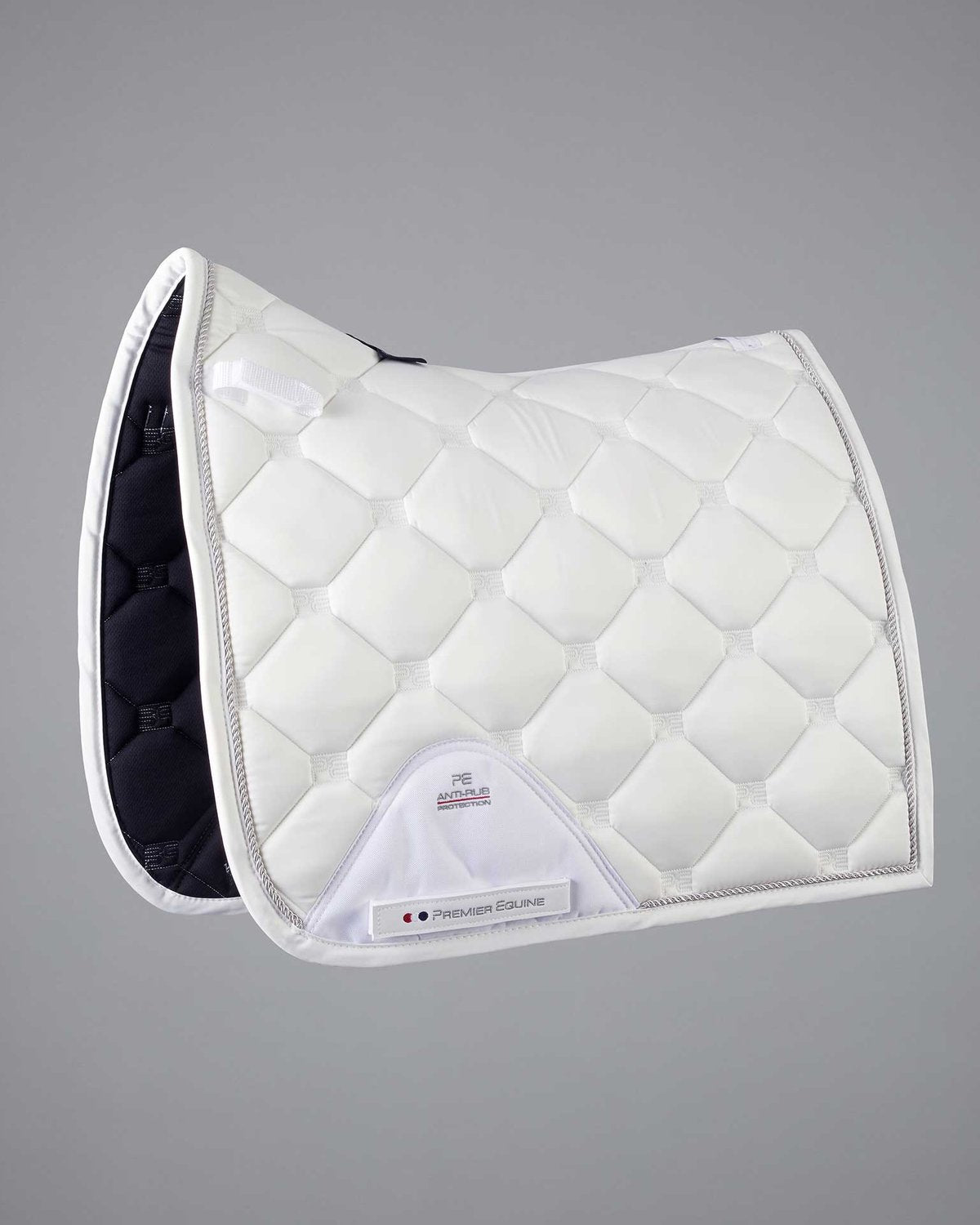 PREMIER EQUINE Saltare Dressage Saddle Pad - Close Contact, White - Luxury Equine Tack