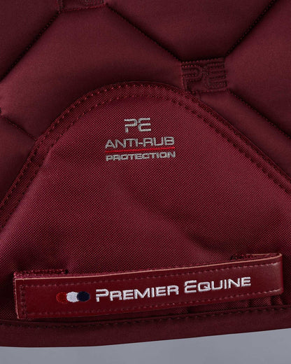 Premier Equine Wine Dressage Saddle Pad Close Up