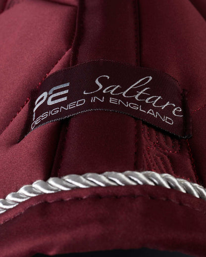 Premier Equine Saltare Dressage Saddle Pad - Wine Red, Close Contact, Diamond Quilted, Designed in England