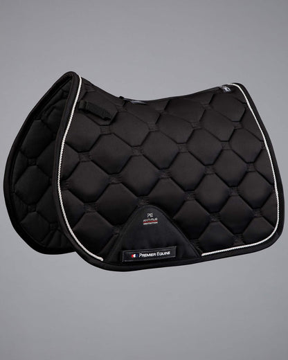 Premier Equine Saltare Close Contact GP/Jump Saddle Pad - Black Equestrian Square
