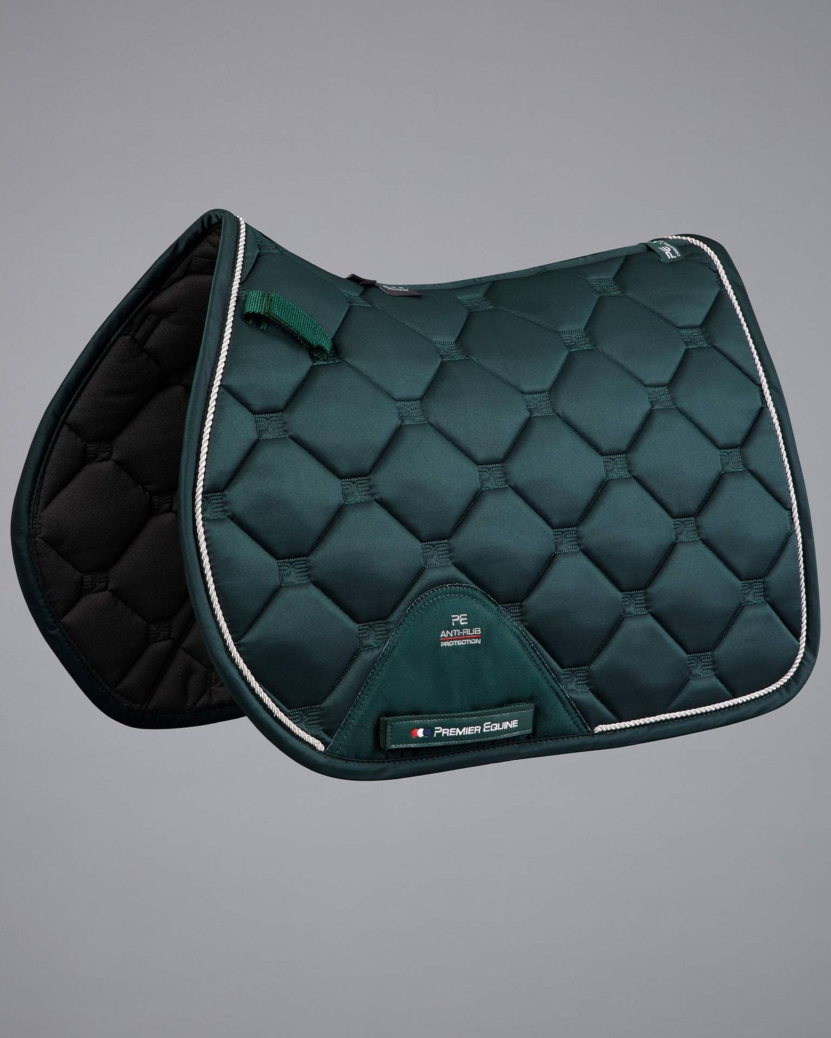 PREMIER EQUINE SALTARE GP/Jump Saddle Pad - Olive - Equestrian Equipment