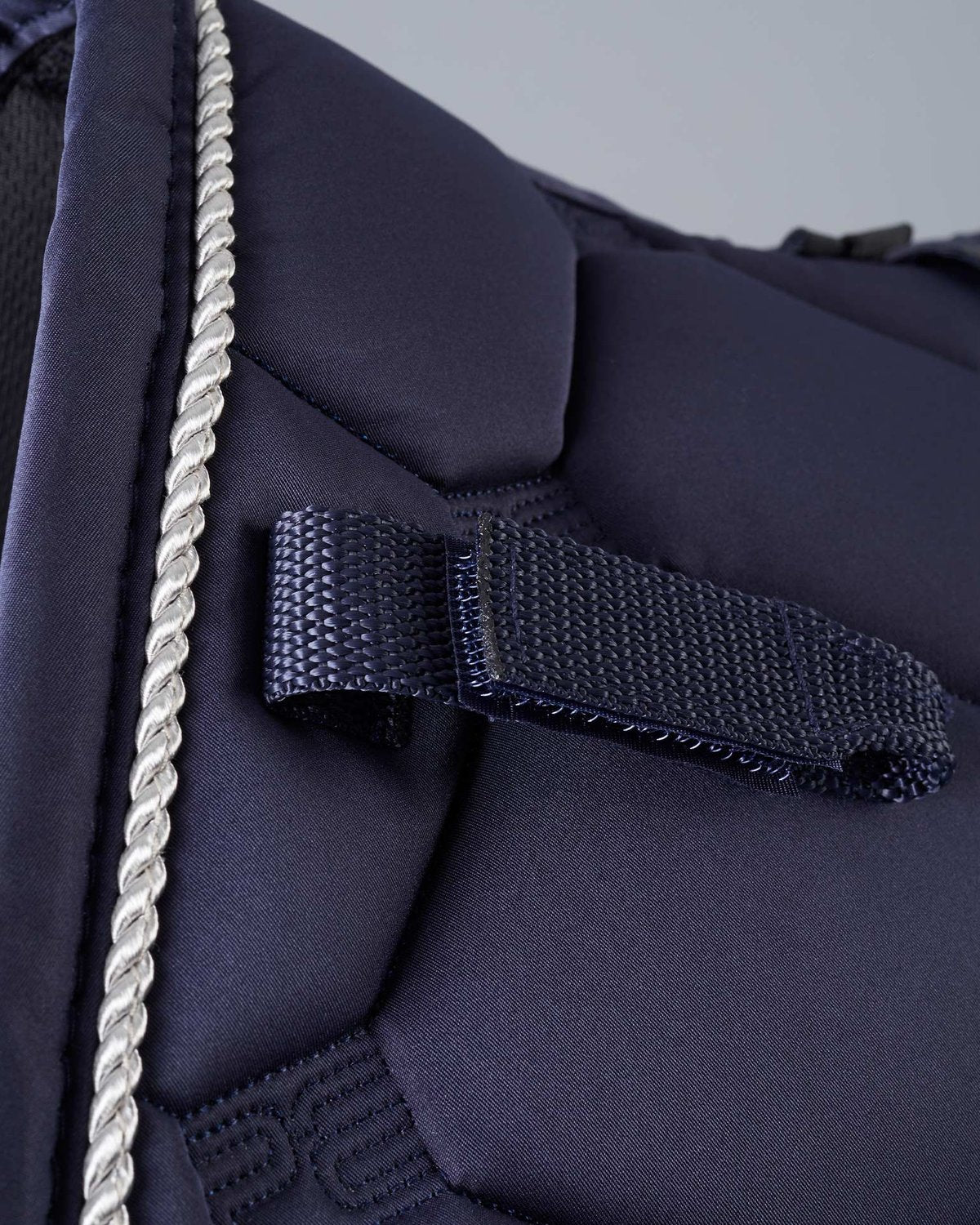 Premier Equine Saltare Navy GP/Jump Close Contact Saddle Pad with Quilted Design & Rope Detail | Equestrian Tack