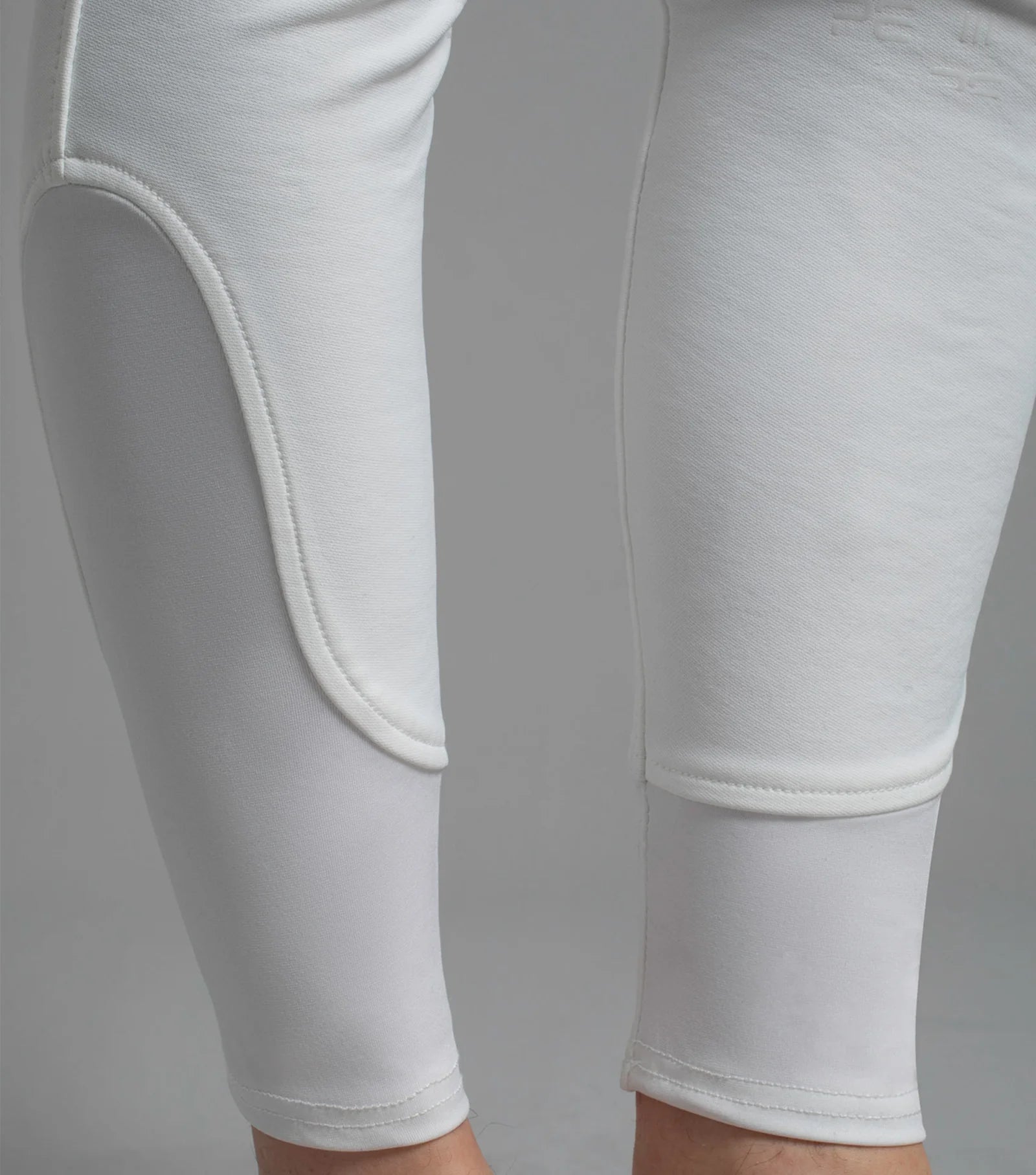 Premier Equine Santino Men's White Equestrian Breeches - Gel Knee Competition Riding Pants