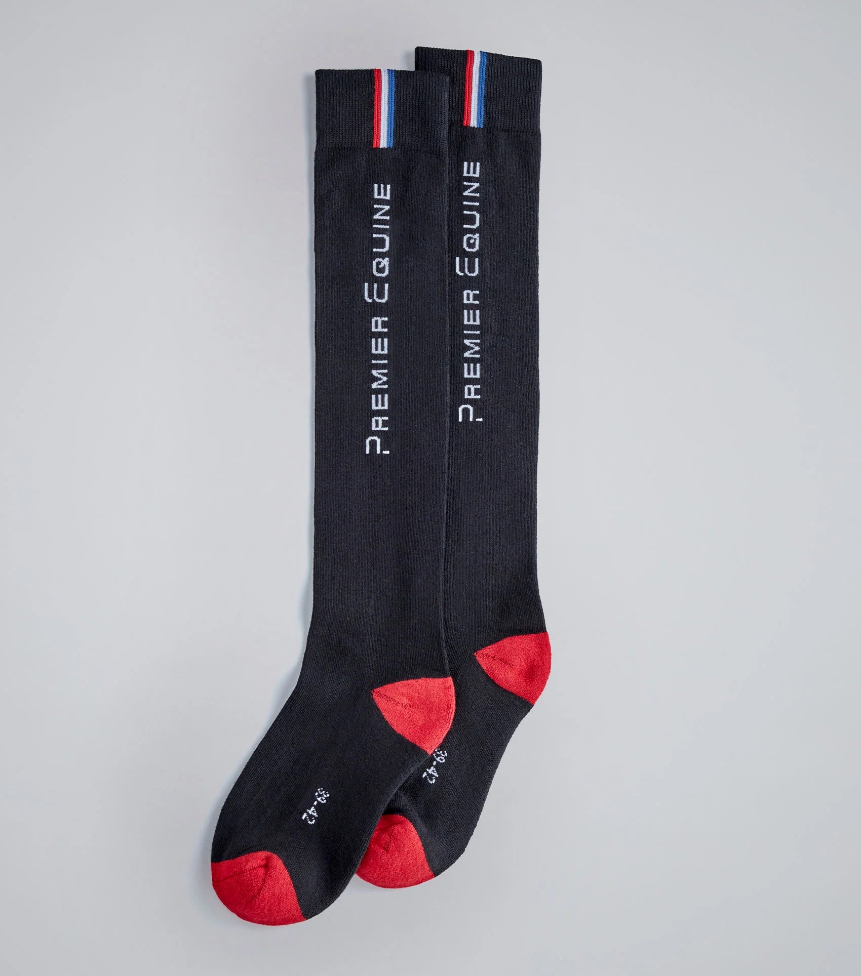 Premier Equine Black Riding Socks - Knee High Equestrian Socks for Horse Riding Comfort