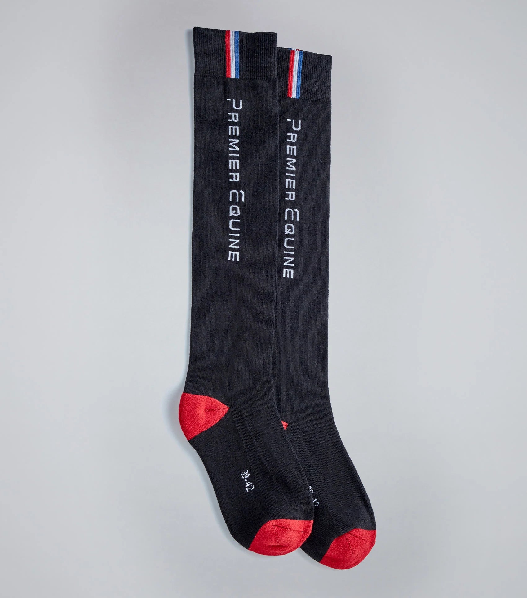 Premier Equine Sports Riding Socks Black: Knee High, Comfortable Horse Riding Gear. Shop Equiflair.