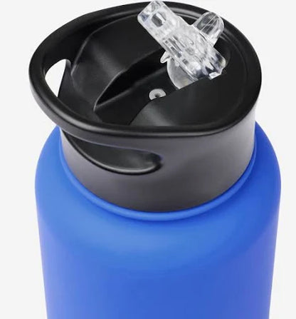 LeMieux Benetton Blue Drinks Bottle: Stainless Steel Water Bottle with Straw Lid