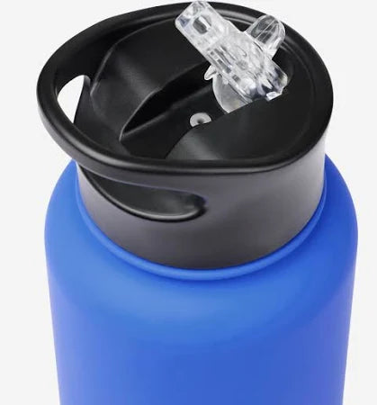 LeMieux Benetton Blue Drinks Bottle: Stainless Steel Water Bottle with Straw Lid