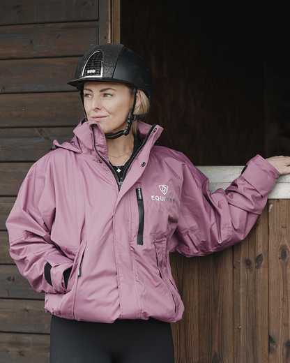 Equidry jacket valerian color: Horse riding coat, waterproof outdoor equestrian apparel. Valerian Equestrian Jacket