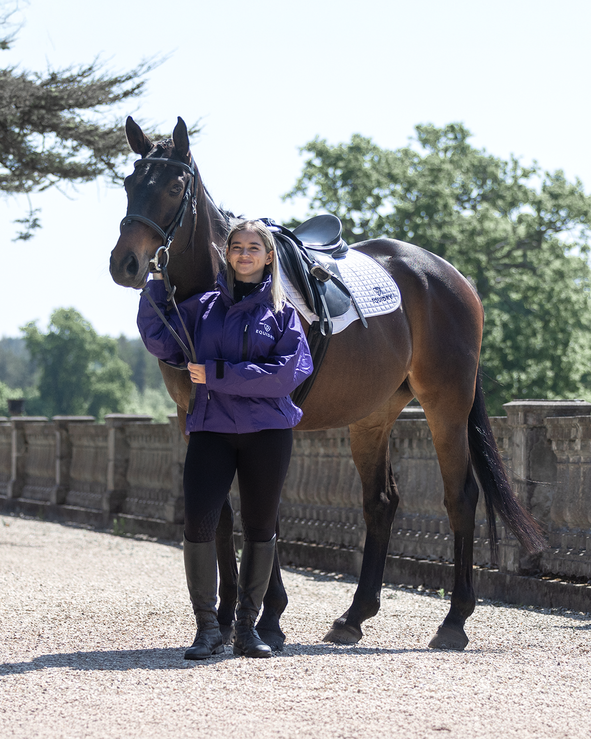 EQUIDRY Shortie Mac Women's Mesh Lining Purple