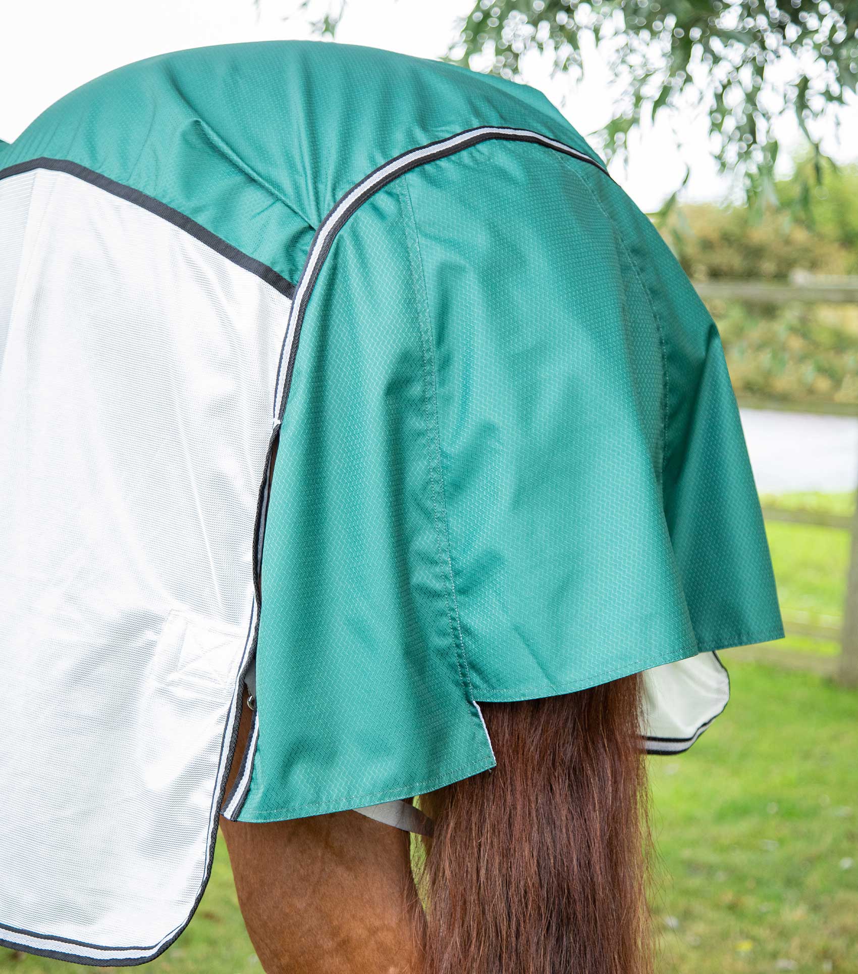 Premier Equine ShowerTex Fly Rug with Surcingles Green