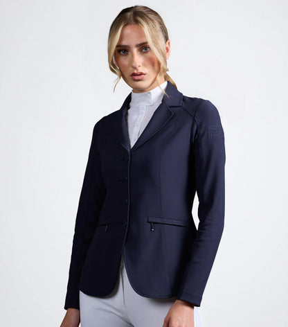 Premier Equine Siena Navy Women's Competition Jacket: Equestrian Show Apparel, Tailored Fit, Technical Fabric