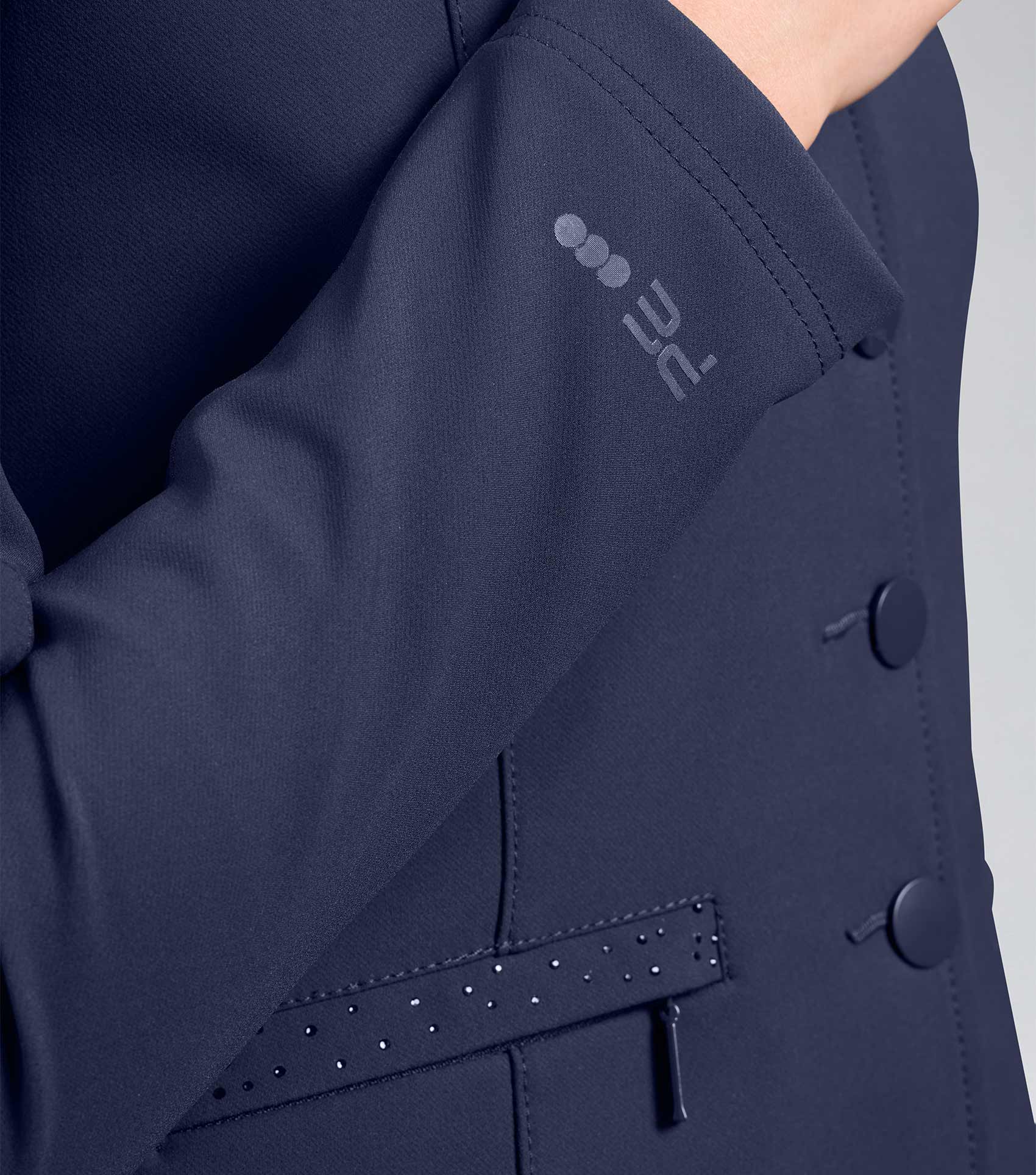 Premier Equine Siena Women's Navy Competition Jacket - Tailored Equestrian Show Jacket with Diamante Details
