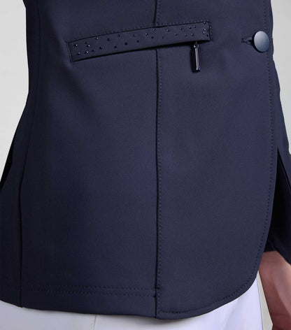 PREMIER EQUINE SIENA WOMENS NAVY Competition Jacket Detail - Equestrian Show Apparel
