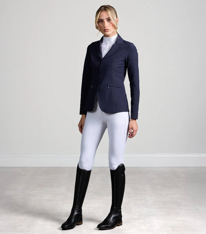 PREMIER EQUINE Siena Navy Equestrian Jacket: Women's Competition Show Jacket, Riding Apparel, Diamante Embellished, Tailored Fit