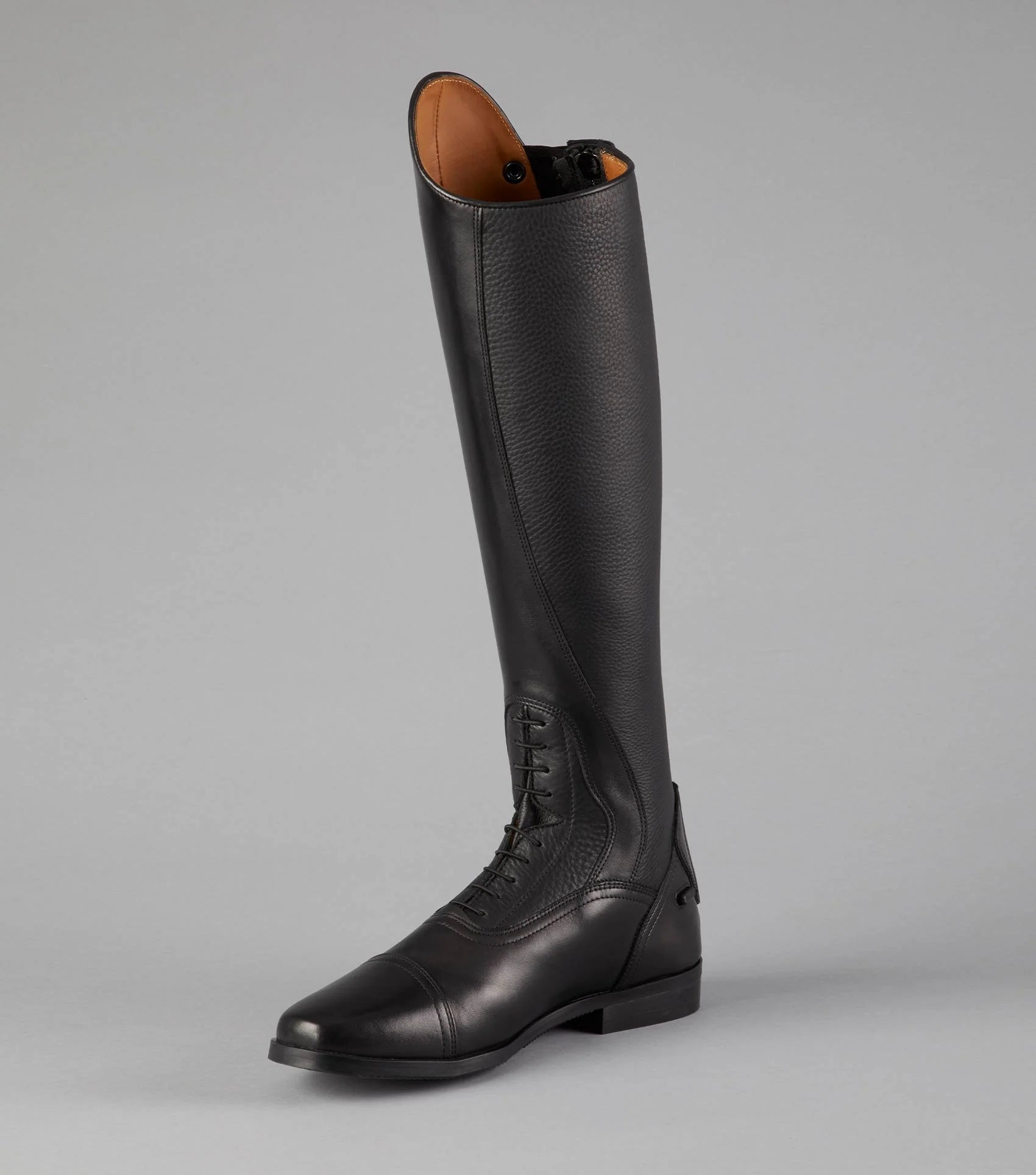 Premier Equine Silentio Black Leather Riding Boot - Mens Tall Field Boot