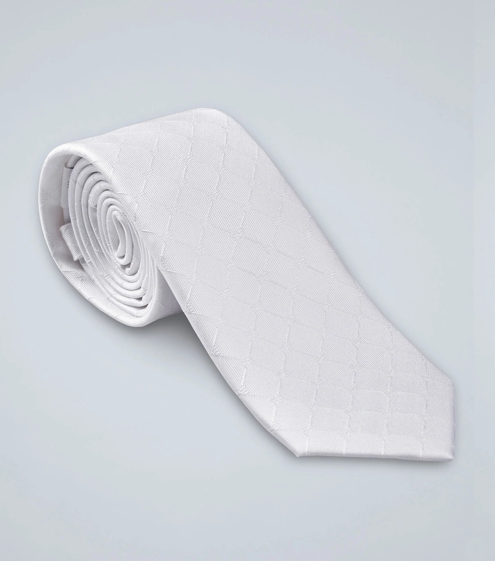 Premier Equine Men's White Silk Tie - Handmade Elegant Accessory