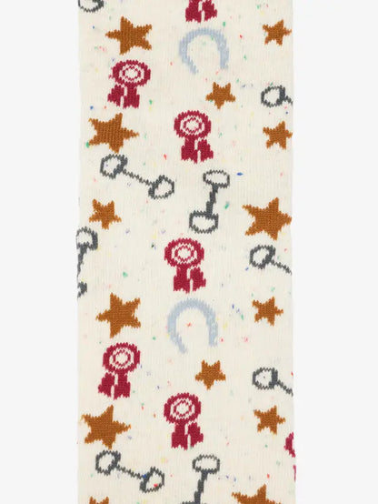 Lemieux Socks 2 Pack Show Pony Character Socks Equestrian Horse Stars Ribbons Stirrups Kids Cotton Socks