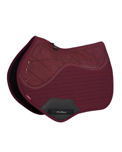 LEMIEUX Soft Shell Anti-Slip Close Contact Saddle Pad - Burgundy. Horse Riding Equestrian Gear.