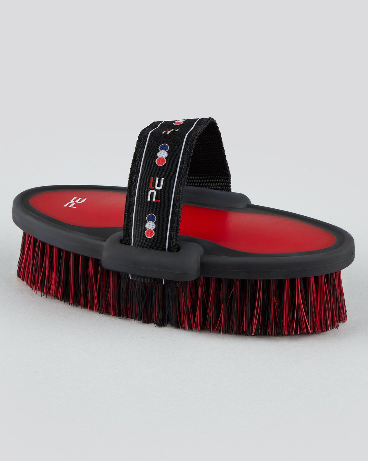 Premier Equine Soft-Touch Body Brush - Black & Red | Horse Grooming Brush