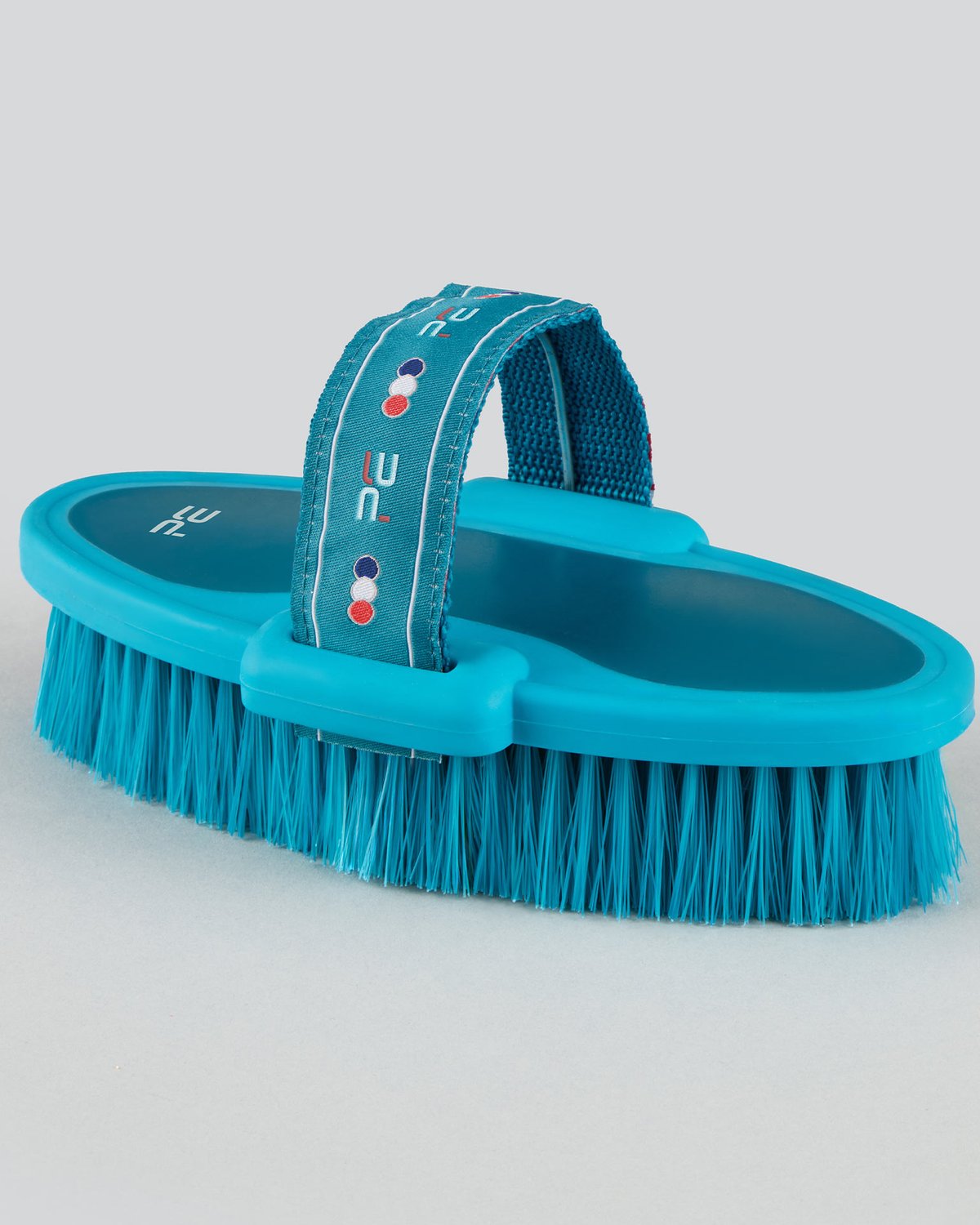 PREMIER EQUINE Soft-Touch Body Wash Brush - Med Blue & Peacock | Equiflair