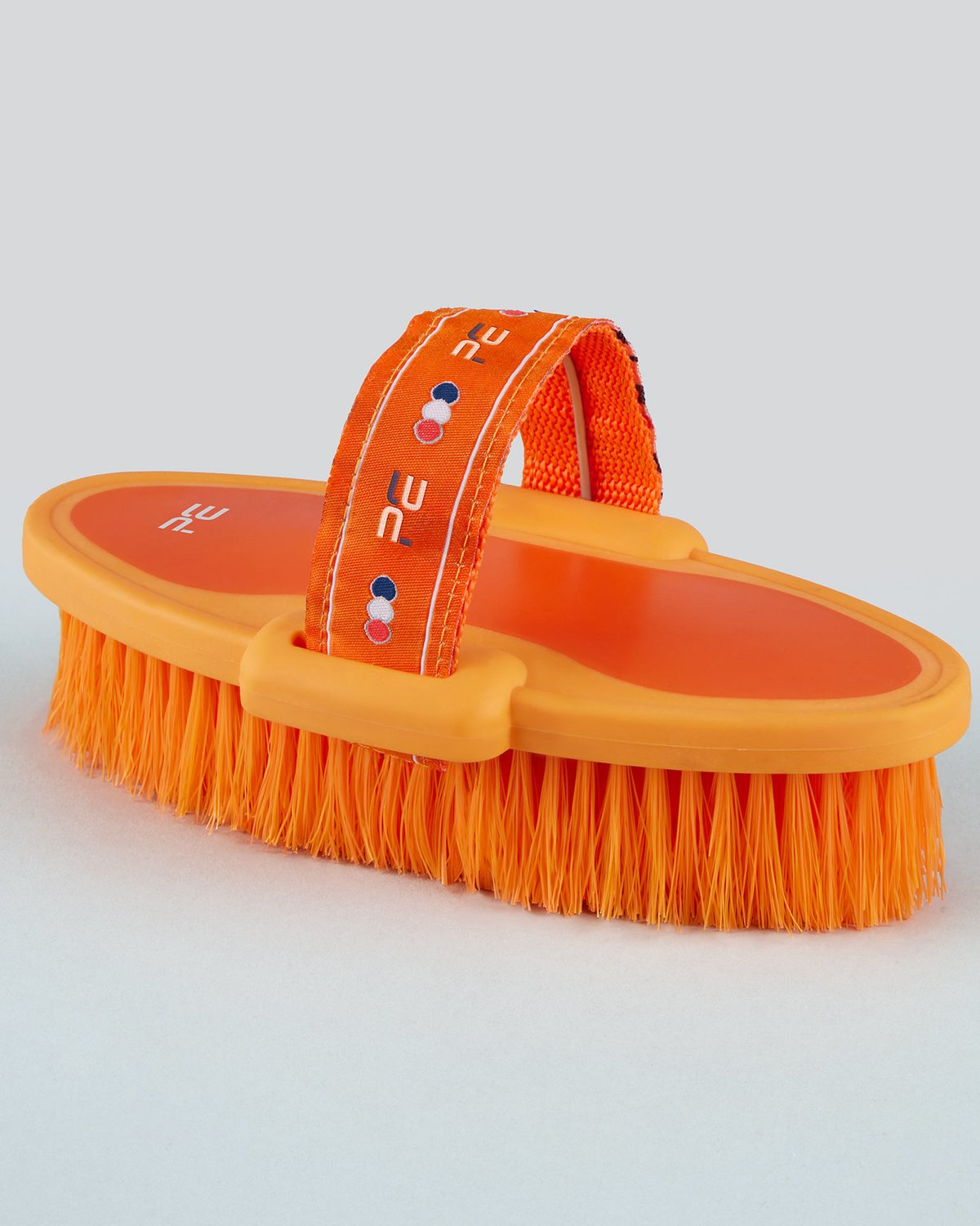Premier Equine Soft-Touch Horse Grooming Brush - Orange & Amber Body Brush. Equiflair
