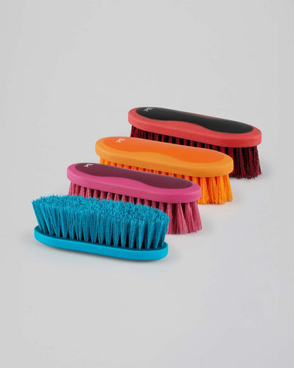 Premier Equine Dandy Brushes: Colorful Horse Grooming Tools - Red, Orange, Pink, and Blue Bristles