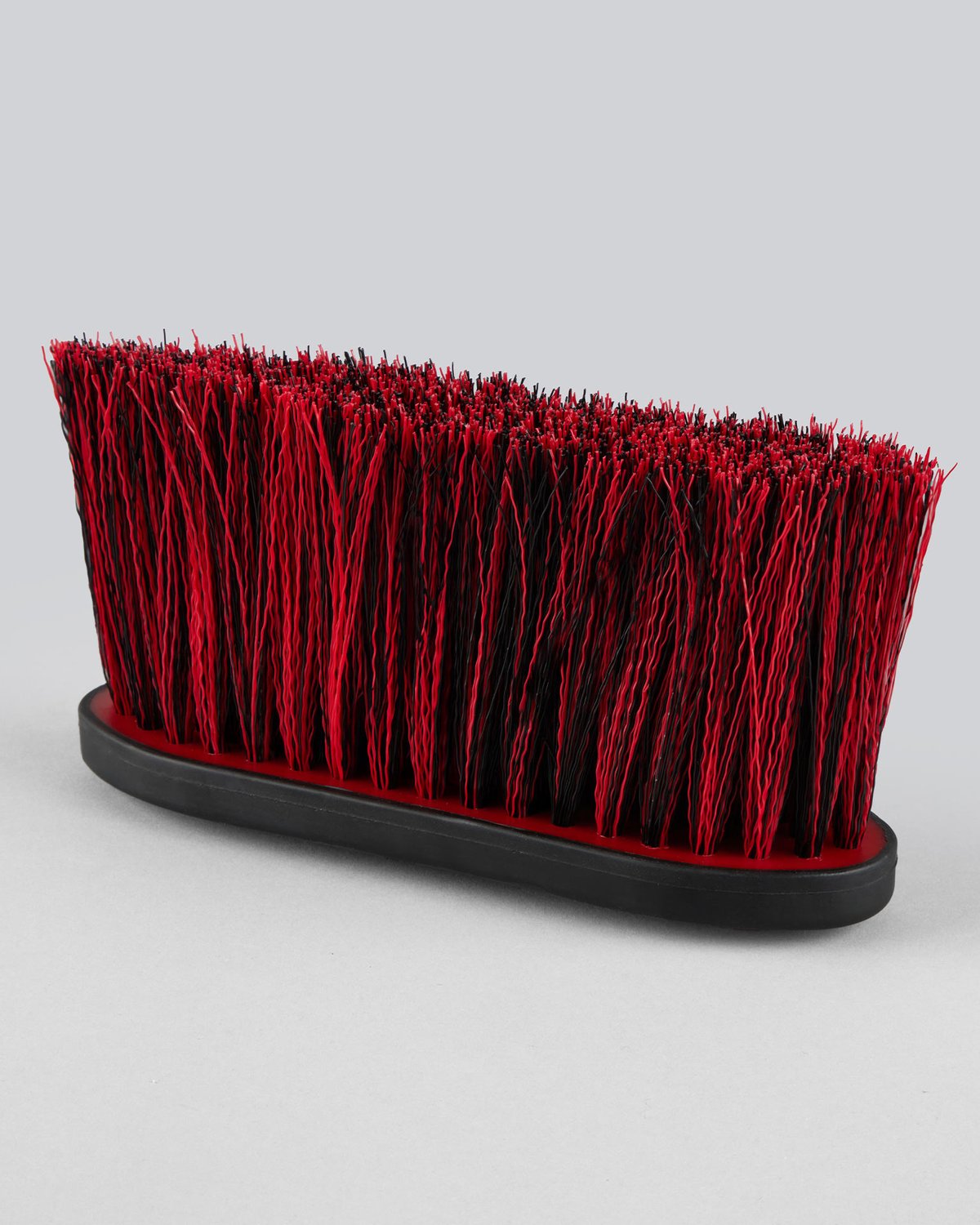 Premier Equine Soft-Touch Dandy Brush - Long Bristles, Black & Red - Horse Grooming