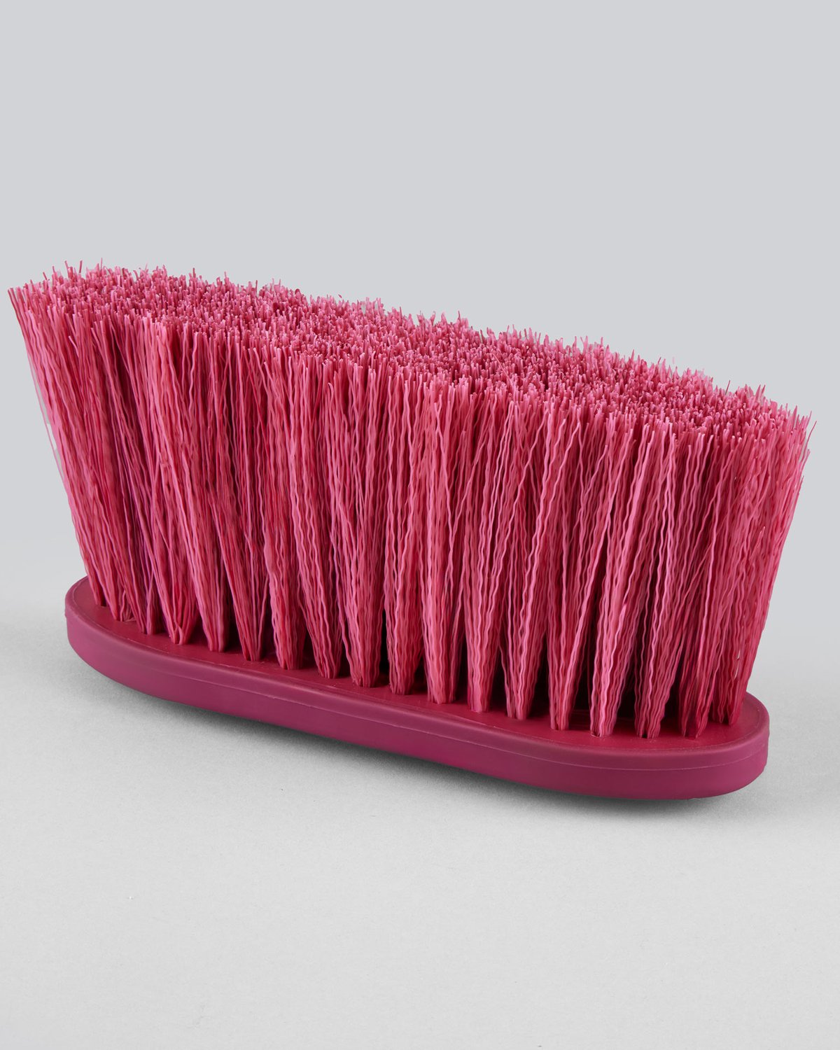 PREMIER EQUINE Soft-Touch Dandy Brush - Wine & Fuchsia. Long Bristle horse grooming brush.