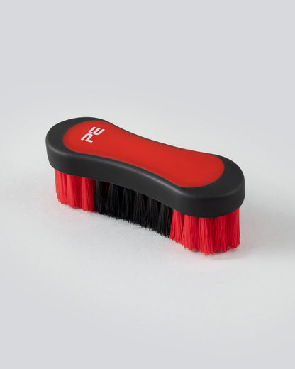 PREMIER EQUINE Soft-Touch Face Brush - Black & Red | Equine Grooming Tool