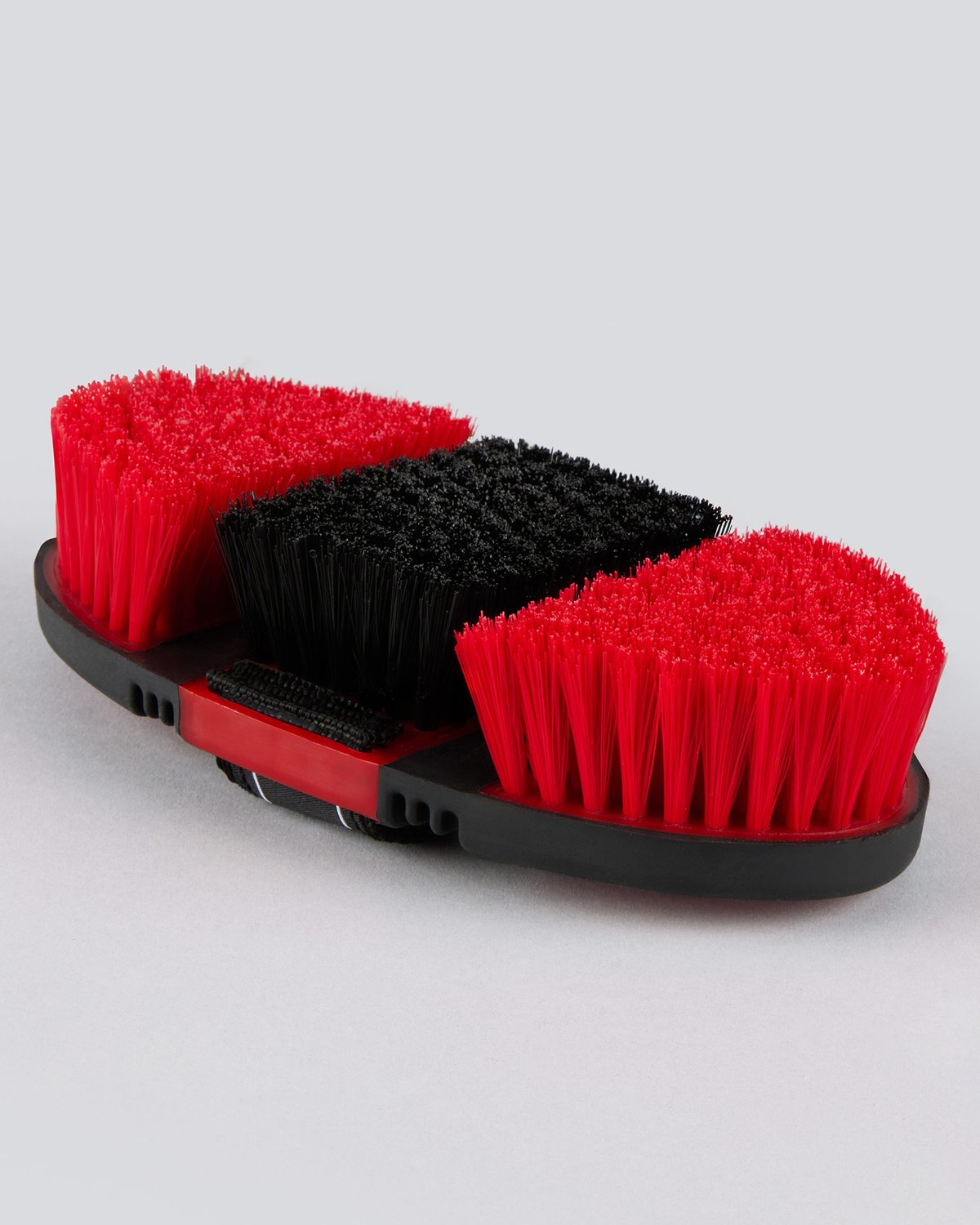 PREMIER EQUINE Soft-Touch Flexi Body Brush - Red & Black Horse Grooming Brush
