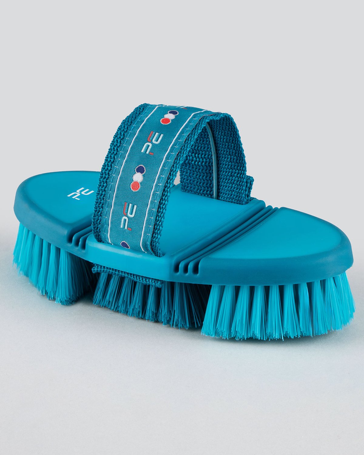 Premier Equine Soft-Touch Flexi Body Brush - Med Blue & Peacock | Horse Grooming Brush