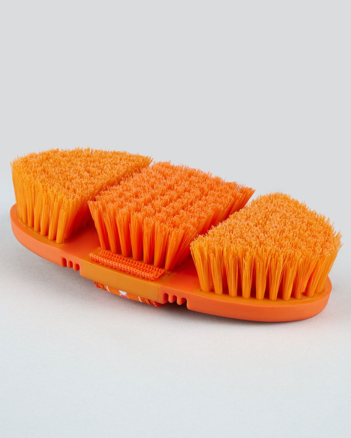 PREMIER EQUINE Soft-Touch Flexi Body Brush - Orange & Amber Horse Grooming Brush | Equiflair