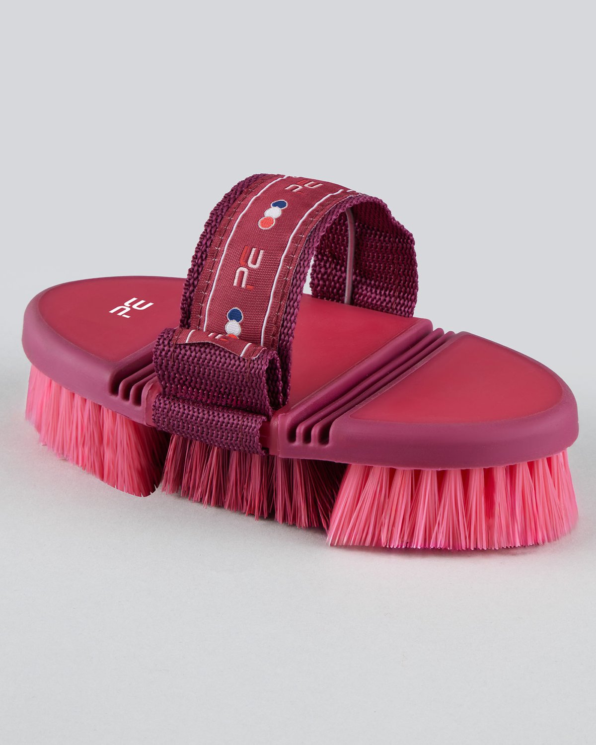 Premier Equine Soft-Touch Horse Grooming Brush - Wine & Fuchsia | Equiflair