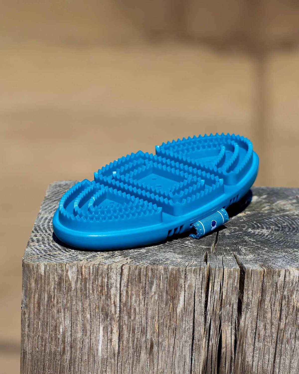 Premier Equine Flexi Curry Comb - Med Blue & Peacock | Soft Rubber Horse Grooming Tool for Dirt & Loose Hair Removal