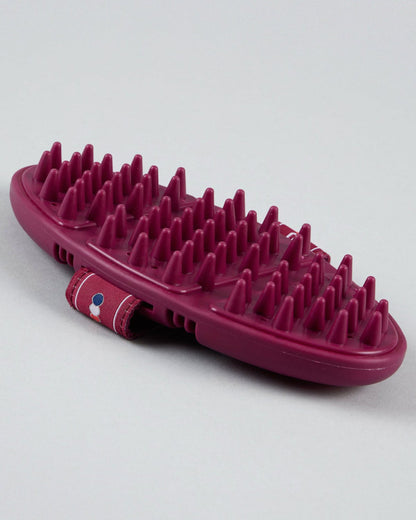 Premier Equine Wine/Fuchsia Flexi Massage Brush for Horse Grooming