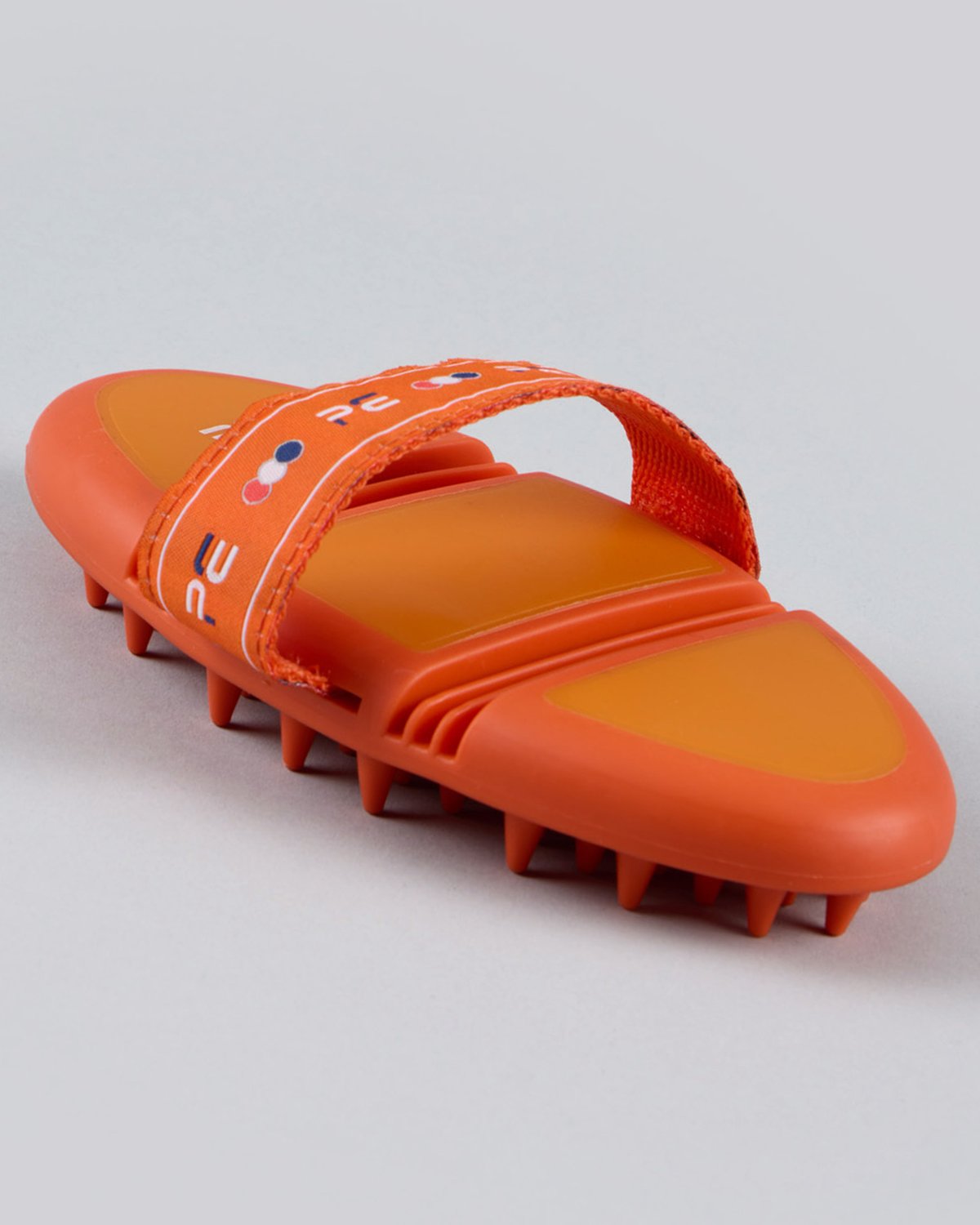 Premier Equine Orange Flexi Massage Brush for Horse Grooming - Soft Touch, Comfortable, & Effective!