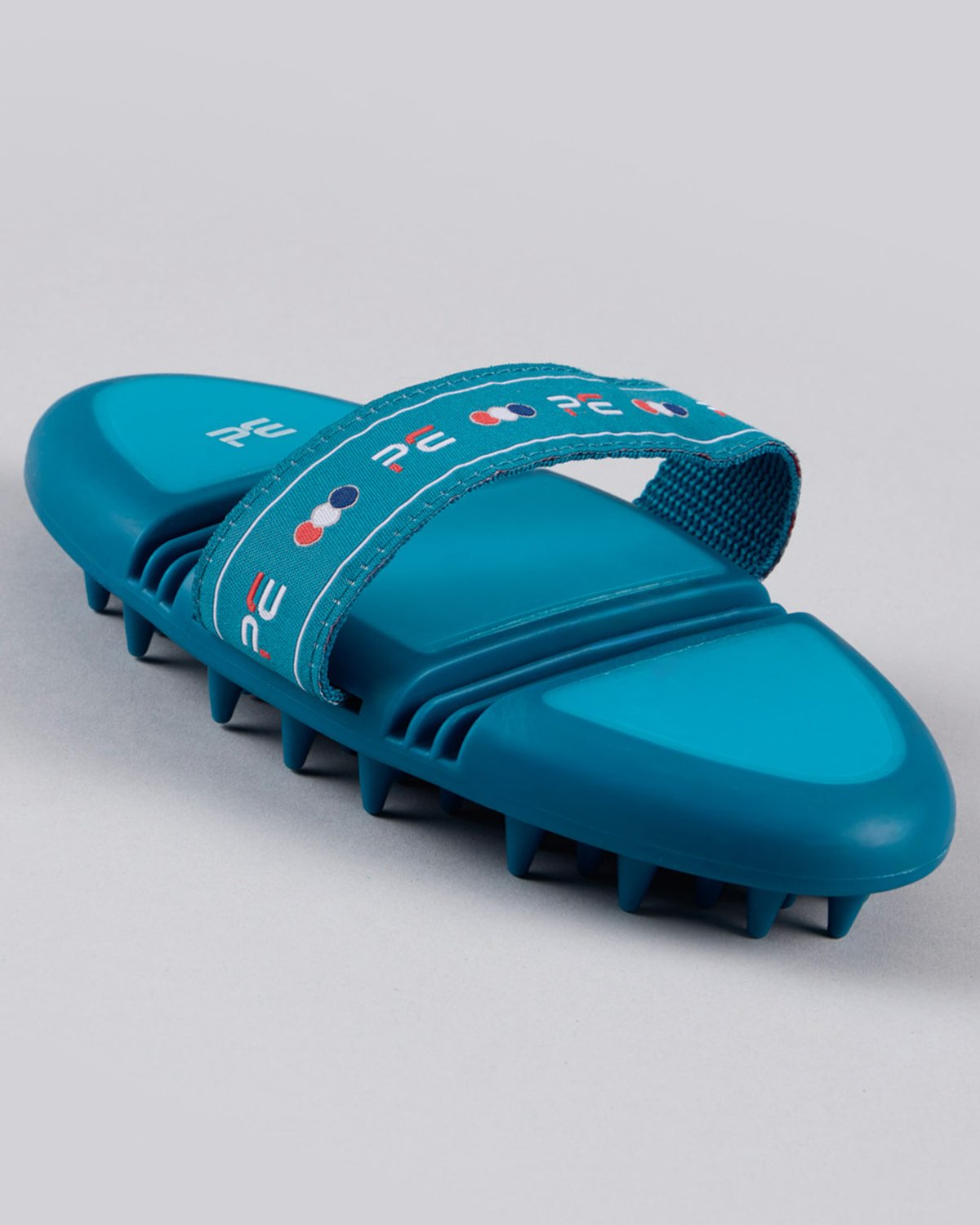 Premier Equine Blue Horse Massage Brush - Soft Touch Flexi Grooming Brush