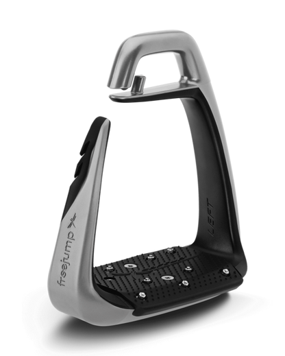 Freejump Soft Up Classic Stirrups - Silver & Black Equestrian Stirrups by Equiflair