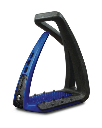 FREEJUMP SOFT UP LITE Stirrups: Black and Navy Equestrian Safety Stirrups for Riding