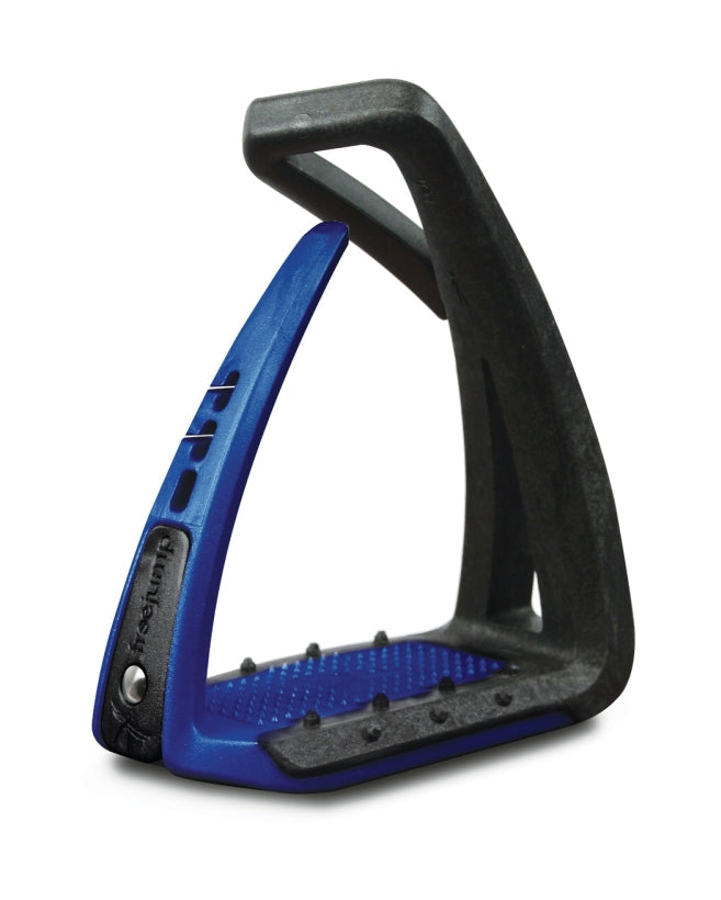 FREEJUMP SOFT UP LITE Stirrups: Black and Navy Equestrian Safety Stirrups for Riding