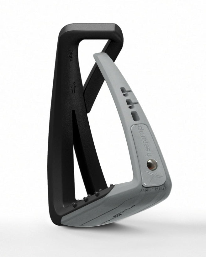 FREEJUMP SOFT UP LITE Stirrups Black/Grey - Equestrian Safety Stirrups from Equiflair - Horse Riding Equipment