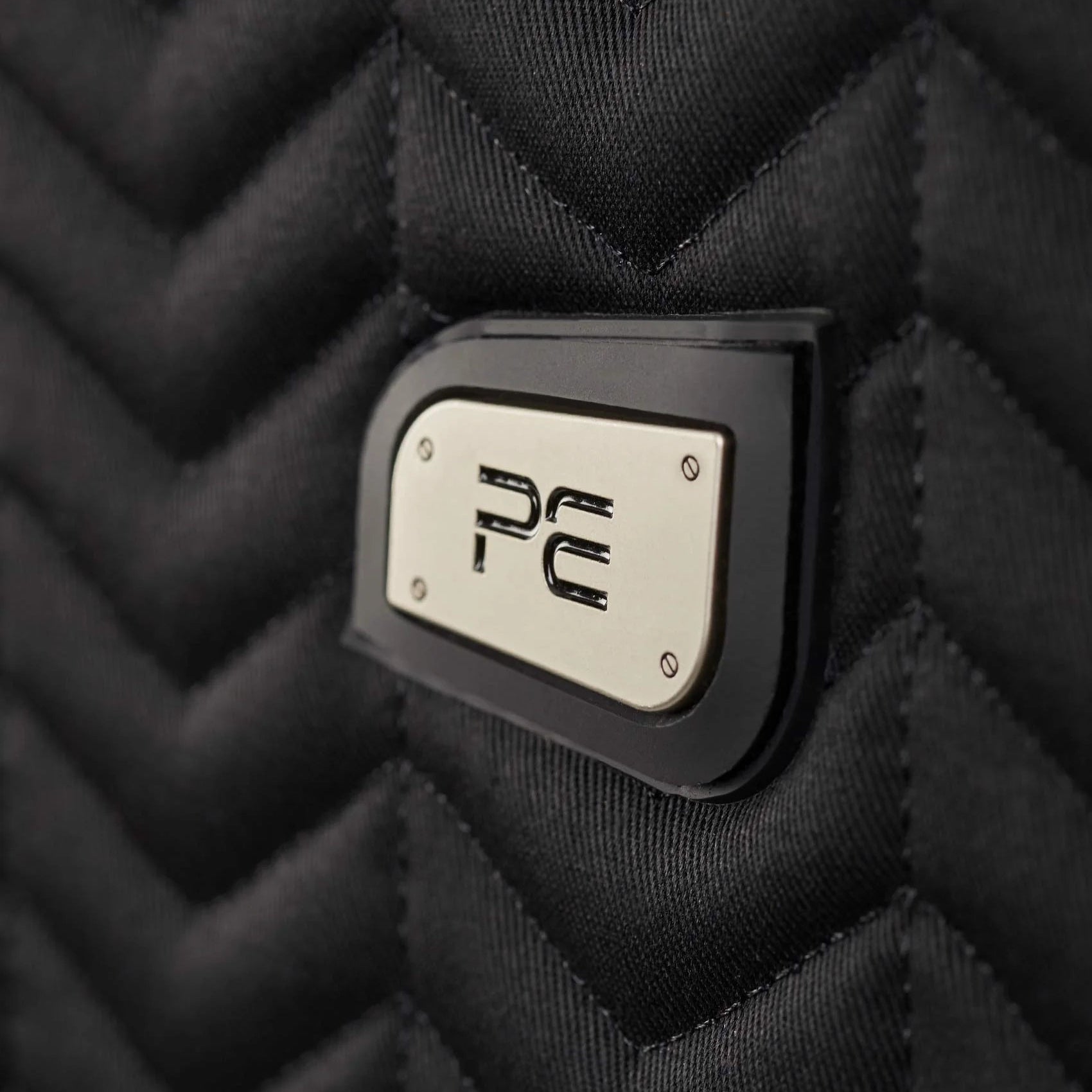 Premier Equine Sovereign Black Dressage Saddle Pad - Chevron Quilted Detail