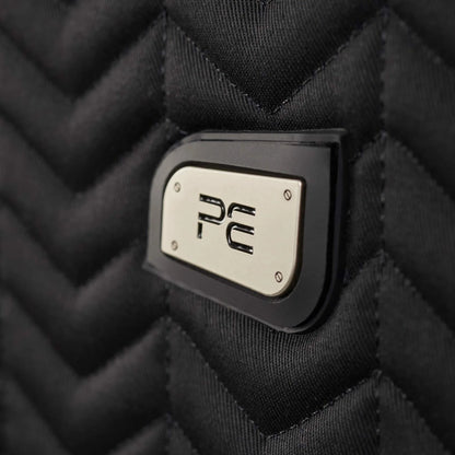 Premier Equine Sovereign Black Dressage Saddle Pad - Chevron Quilted Detail